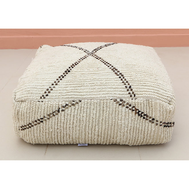 Moroccan pouf 'Subtle Stripe'