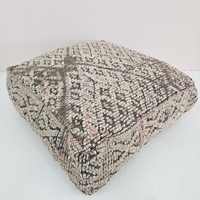 Vintage moroccan floor cushion dusty brown pink