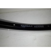 VEL622zw32; Velg Exal / Koga 32 gaats EX18 Xstrong zwart geslepen zijkant