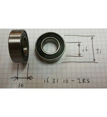 BE-163110 2RS, kogellager 16x31x10