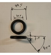 BAL445: 2x Los lager balhoofd 44,5x30,5x7,5 x 45graden