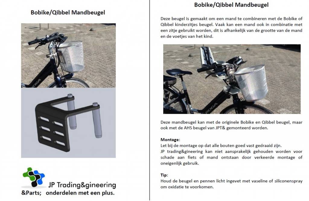 4mm Mand adaptor voor Bobike/Qibbel