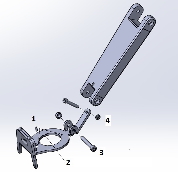 4mm JP1075 AHS 1 1/8 Beugel voor Thule / Yepp nexxt mini en scherm (28,6mm)