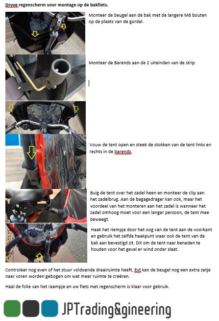 JP9110B; Dryve regentent op bakfiets
