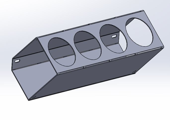 1,5mm GER304 Spuitbushouder 4 bussen 70 mm  muurmontage