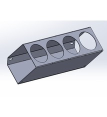 GER304 Spuitbushouder 4 bussen 70 mm  muurmontage