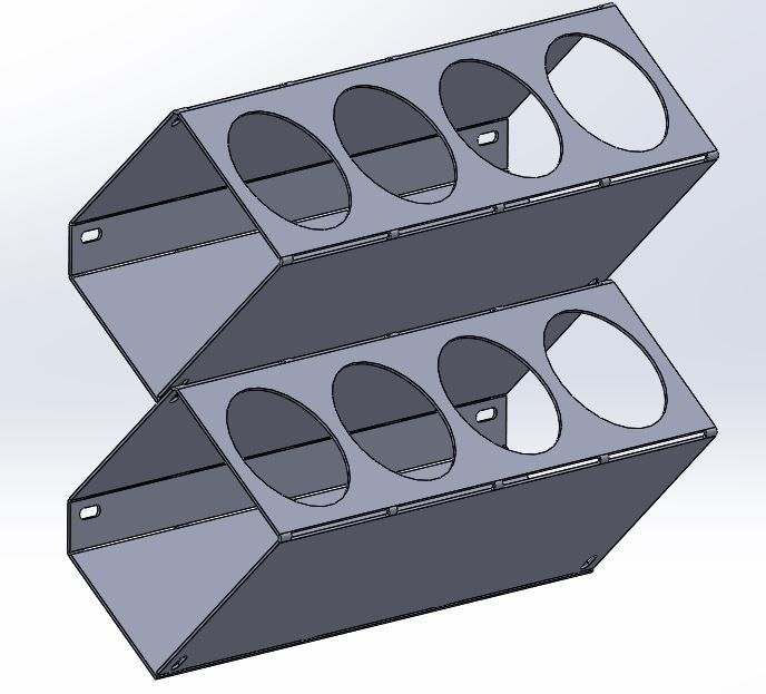 1,5mm GER304 Spuitbushouder 4 bussen 70 mm  muurmontage