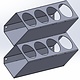 1,5mm GER304 Spuitbushouder 4 bussen 70 mm  muurmontage