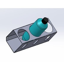 1,5mm GER323 Spuitbushouder 3 bussen/flessen 90 mm  muurmontage