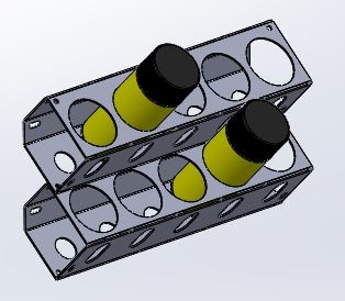 1,5mm GER335 Spuitbushouder 5 bussen 55 mm  muurmontage