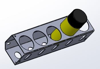 1,5mm GER335 Spuitbushouder 5 bussen 55 mm  muurmontage