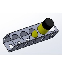 1,5mm GER335 Spuitbushouder 5 bussen 55 mm  muurmontage