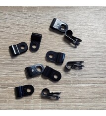 KAB005; Kabelgeleider P clip 5mm, zwart (per 10 stuks)