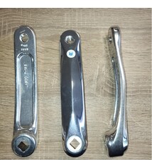 CRA rechts z tw; Crank rechts zilver 170mm zonder tandwiel Lasco