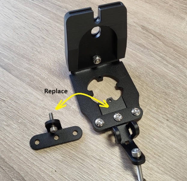 3mm JP1004; Montage set voor AHS beugel met kabels door de voorvork