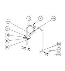 JP0015; Bevestigingsdelen zijwielen bovenkant