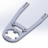 6mm JP1048 AHS 1 1/8 Beugel Klickfix voor kabels door en langs de vork