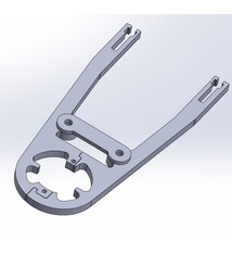 6mm JP1048 AHS 1 1/8 Beugel Klickfix voor kabels door en langs de vork