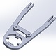 6mm JP1048 AHS 1 1/8 Beugel Klickfix voor kabels door en langs de vork