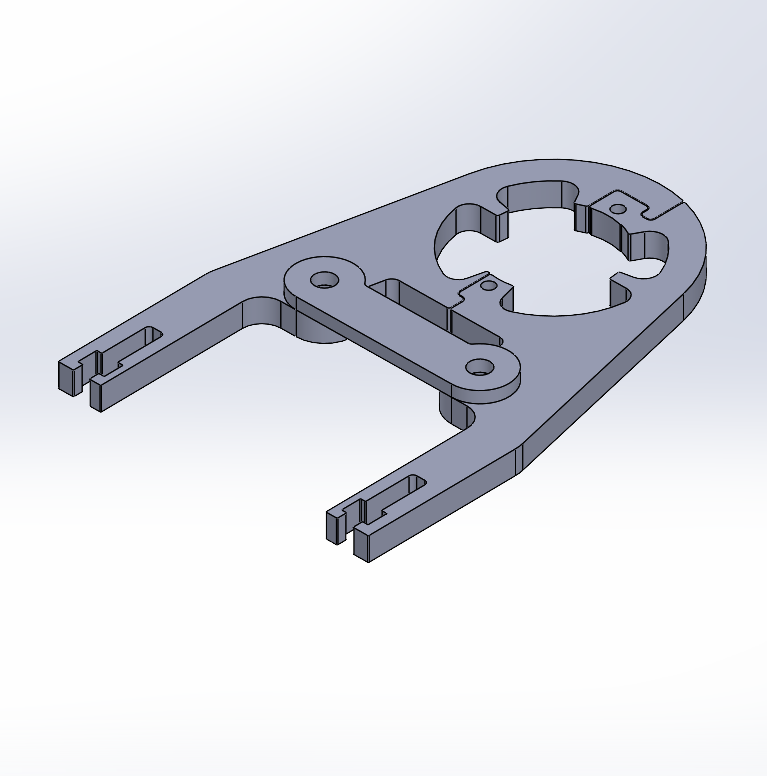 6mm JP1038 AHS 1 1/8 Beugel Klickfix kort voor kabels door en langs de vork