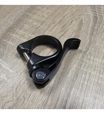 ZDK349-zw-QR; Zadelpenklem 349mm zwart Met Quick release