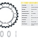 TW-CDX-26T SA; CDX achtertandwiel Gates 26T STURMEY ARCHER.