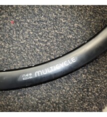VEL622x19MC; Velg 622x19 zwart met Multicycle logo 36g