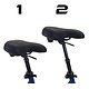 GO-ON 25.021: Loopfiets blauw luxe model (met mand, magneet en verstelbare zadelpen)