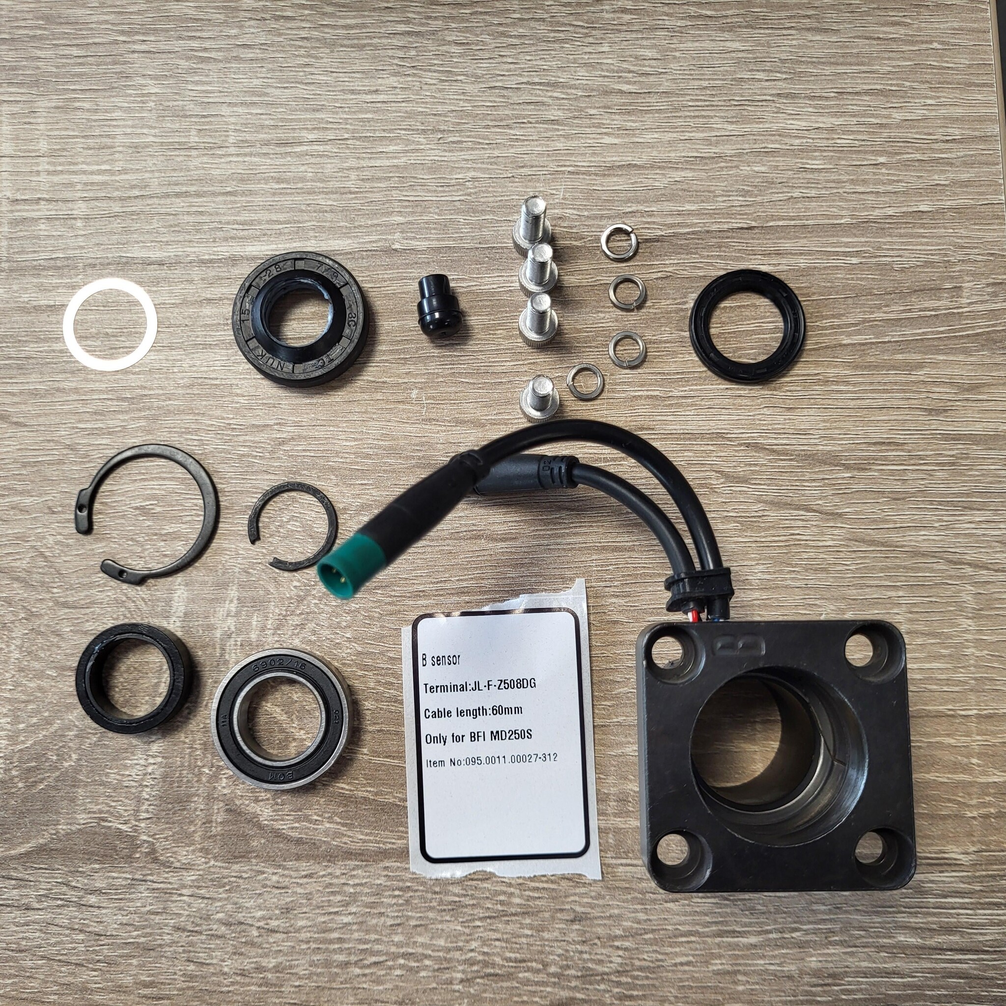 DP-T sensor BFI-MD250S-groen60; Torque sensor for midmotor MD250S made by BFI - groene stekker 60mm