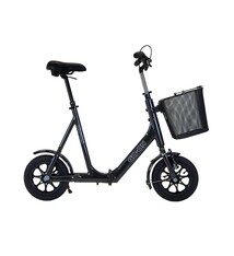 GO-ON 25.011: Loopfiets ZWART luxe model (met mand, magneet en verstelbare zadelpen)