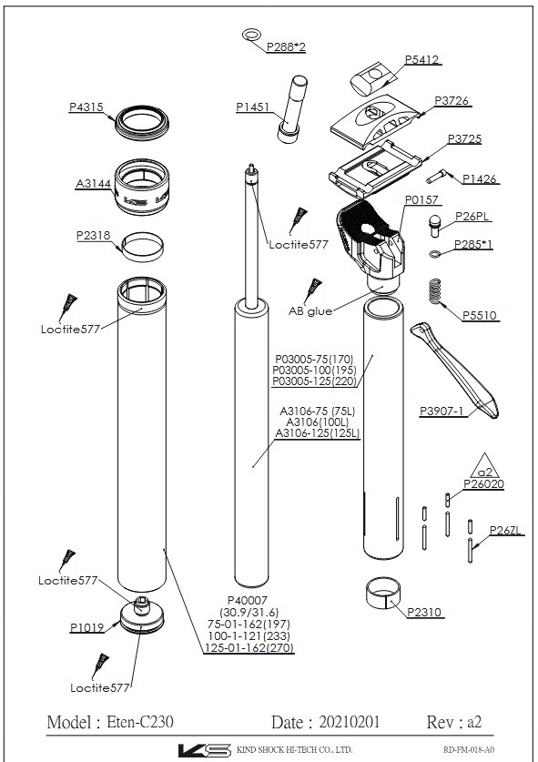 KS kleindelen E10; Kindshock kleindelen voor reviseren E10