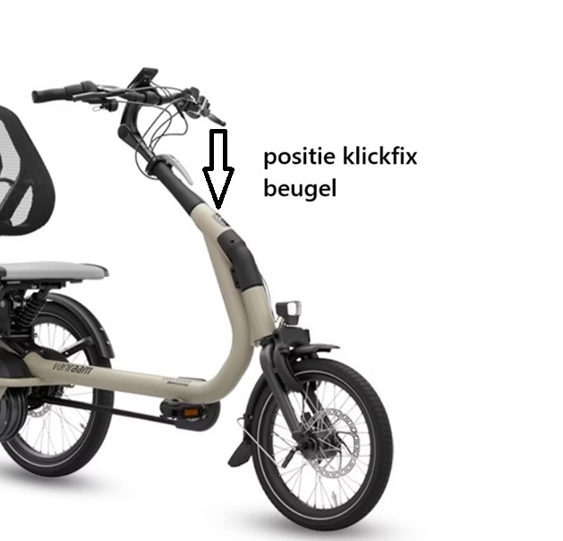 JP7070; Klickfix houder op van Raam easyrider compact
