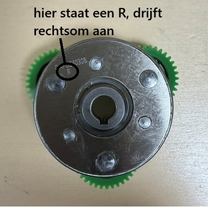 DP-GS-M123 right Clutch; freewheel voor DAPU motor M123 rechtsom aandrijvend