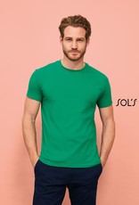 Sol's T-SHIRT basic ronde hals gekleurd 'Imperial' rood