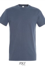 Sol's T-SHIRT basic ronde hals gekleurd 'Imperial' denim