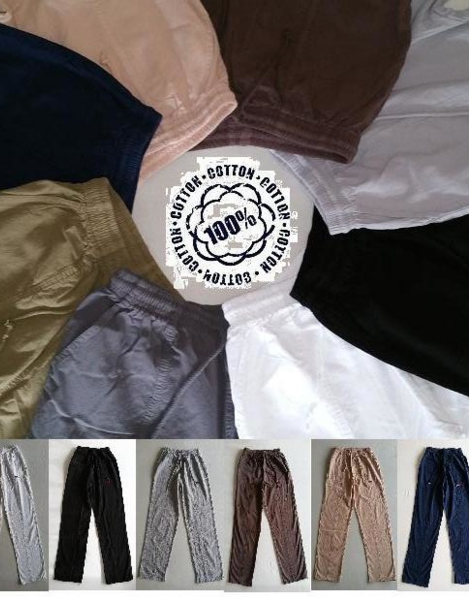 Katoenen vrijetijds broek 'Roberto's'  (voorheen ToiMon) - zwart