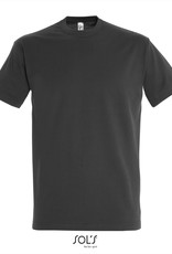 Sol's T-SHIRT basic ronde hals gekleurd 'Imperial' antraciet