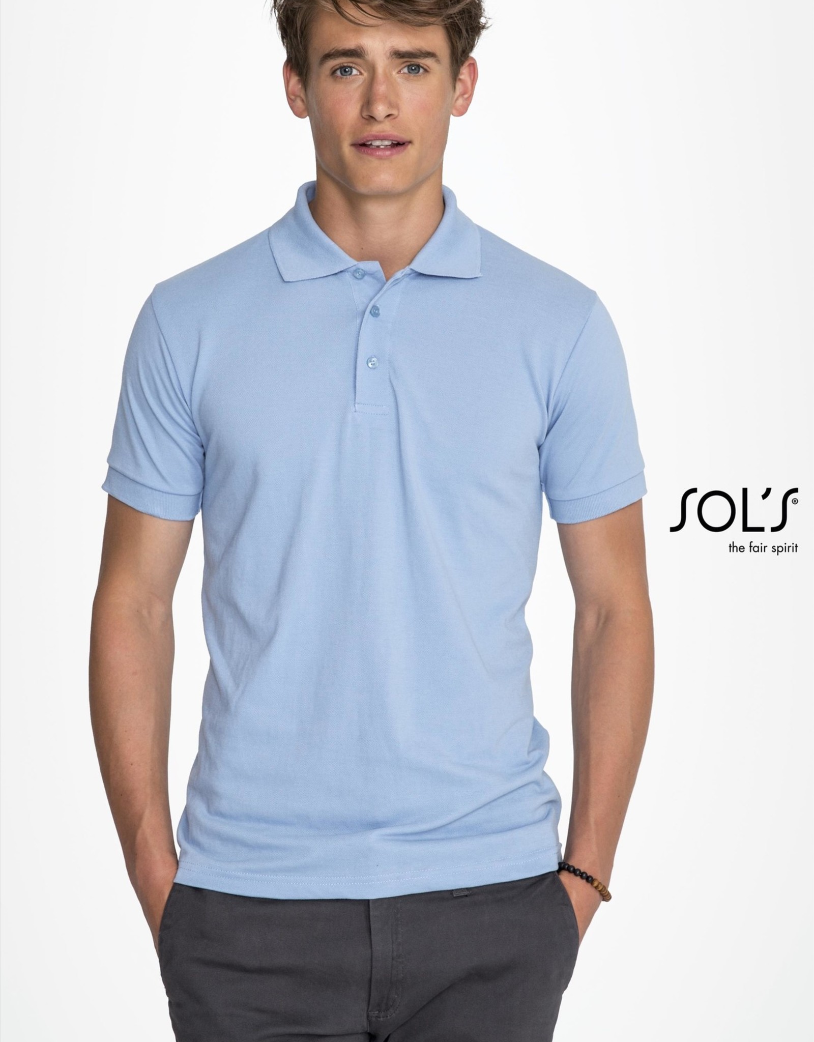 Sol's POLOSHIRT 'Prime' zwart