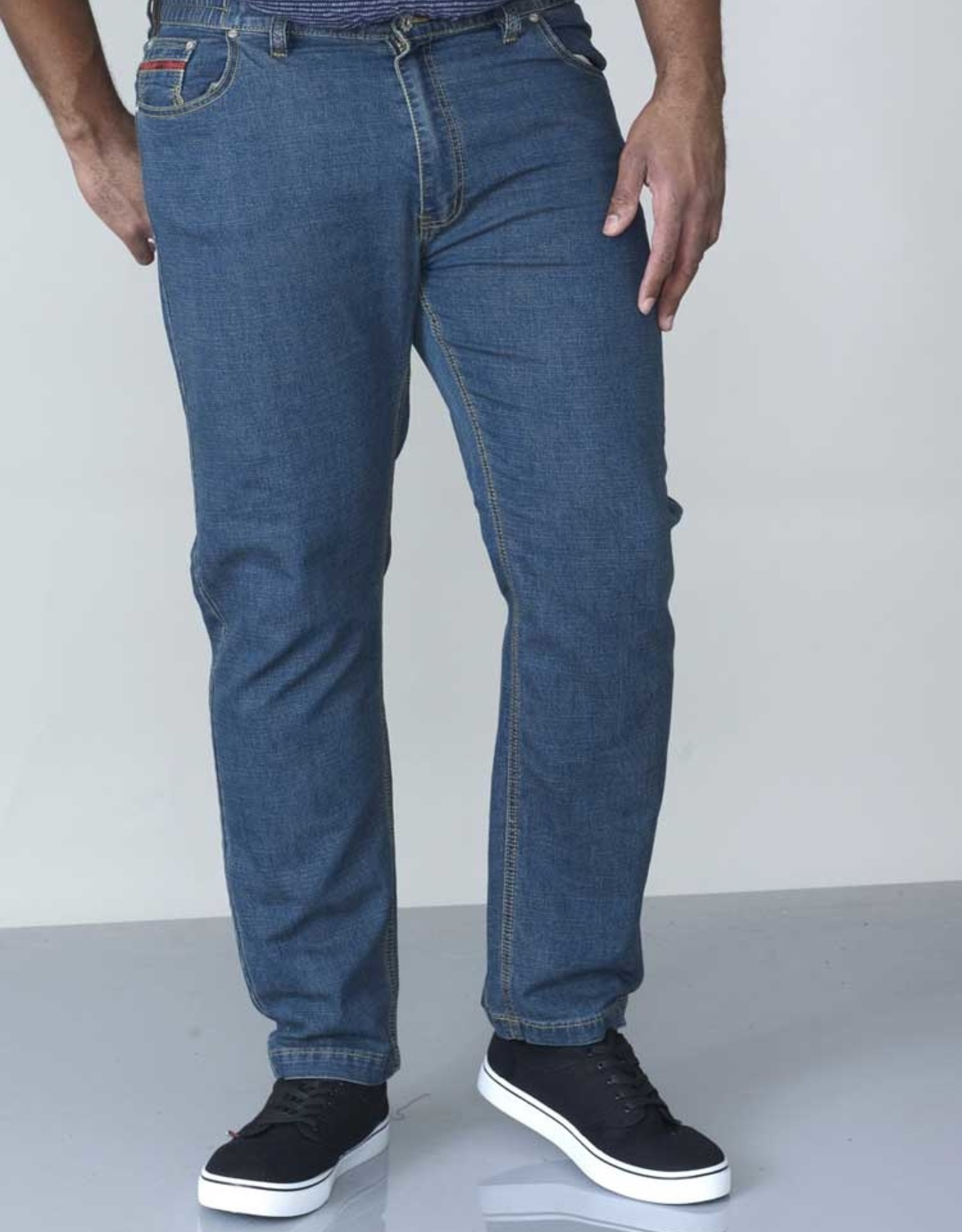 Duke London SPIJKERBROEK JEANS stretch met elastische taille blauw