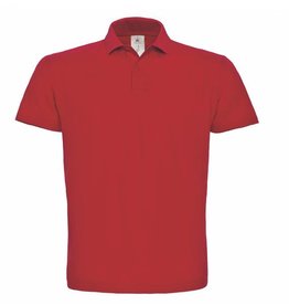 B&C POLOSHIRT budget katoen rood