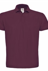 B&C POLOSHIRT budget katoen bordeaux