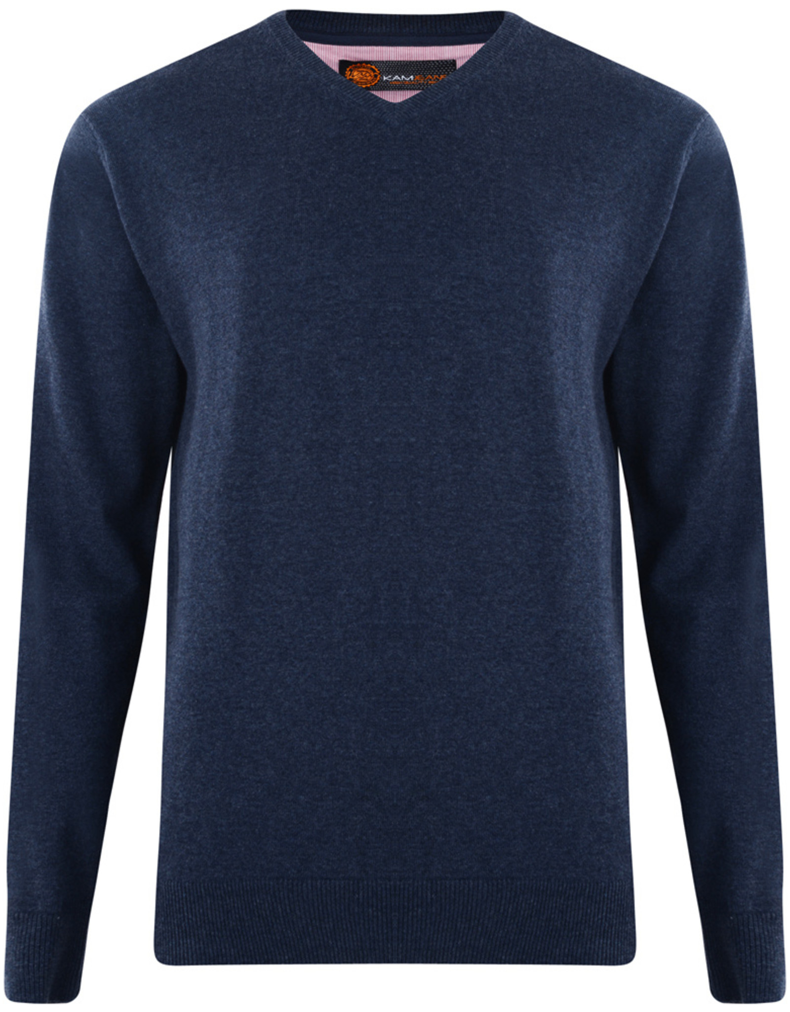 Kam Jeans Gebreide PULLOVER met V-hals navy