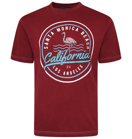 Kam Jeans T-SHIRT met print 'California' -bordeaux
