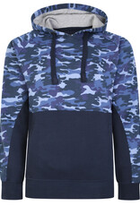 Kam Jeans SWEATER met capuchon 'Camouflage' - navy