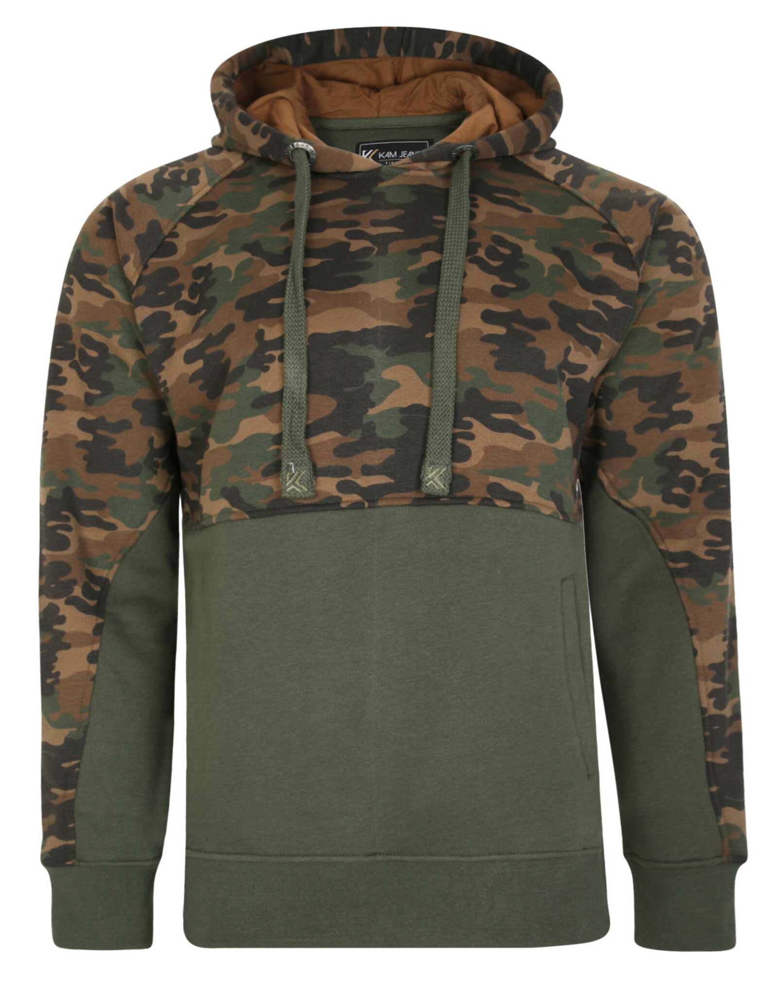 Kam Jeans SWEATER met capuchon 'Camouflage' - khaki