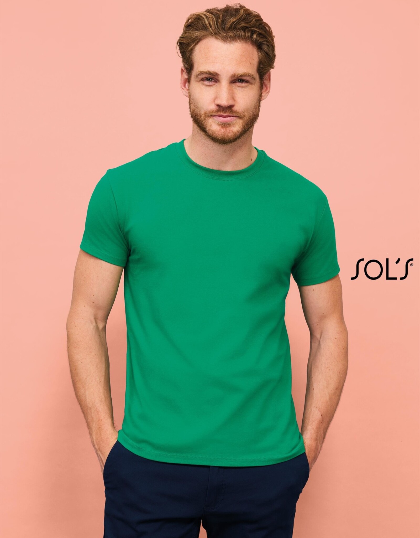 Sol's SALE T-SHIRT basic ronde hals 'Imperial' bosgroen - 2XL