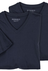Redfield Redfield 2x T-SHIRTS met V-Hals en korte mouw navy Redfield Redfield 2x T-SHIRTS met V-Hals en korte mouw navy