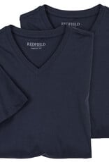 Redfield Redfield 2x T-SHIRTS met V-Hals navy