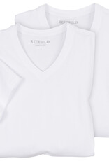 Redfield Redfield 2x T-SHIRTS met V-Hals en korte mouw  wit