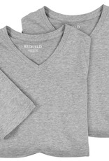 Redfield Redfield 2x T-SHIRTS met V-Hals grijs